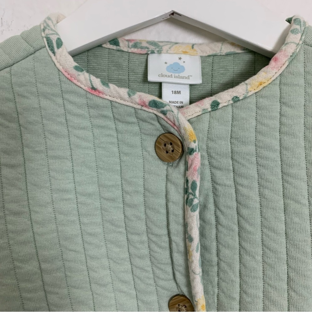 Cloud Island cotton quilted jacket Baby size 18
months Buttons pockets - Picture 5 of 10
